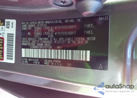 2023 Toyota Sienna Le from USA, damaged, VIN 5TDKRKEC6PS157598